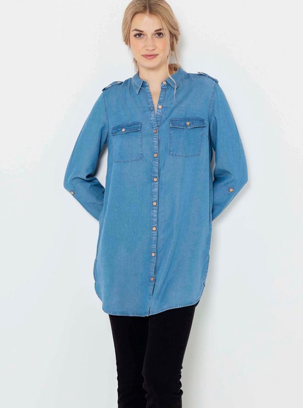 CAMAIEU Blue Loose Denim Shirt CAMAIEU - Women