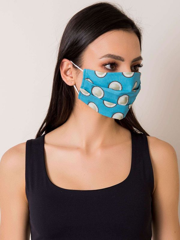 Fashionhunters Blue protective mask with print
