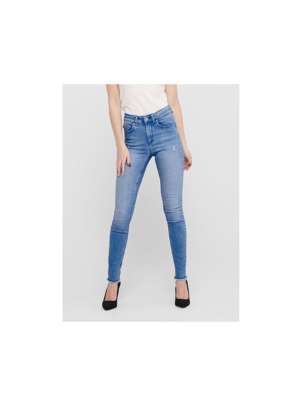 Only Blue Skinny Fit Jeans with Split Hems ONLY Blush - Women