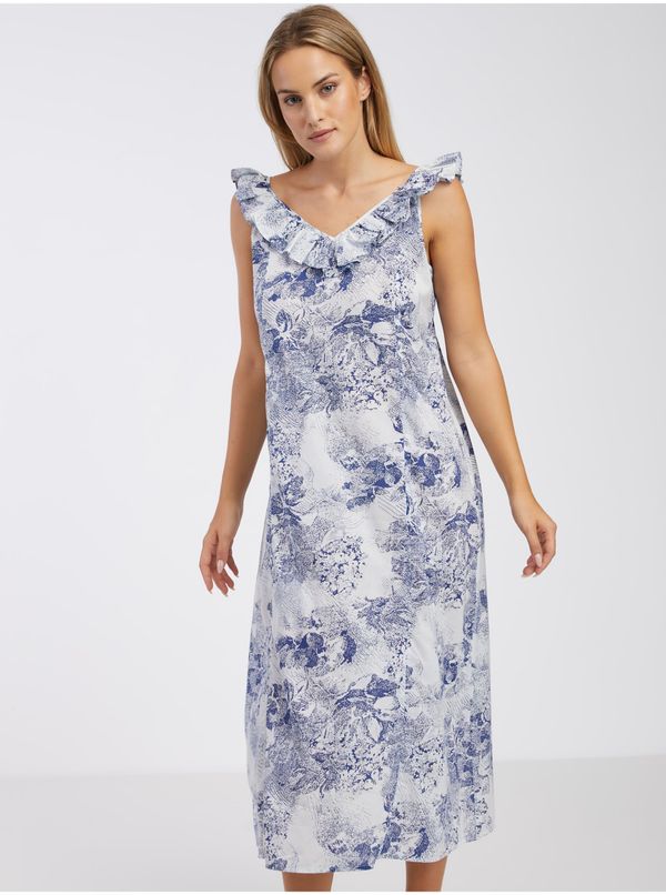 JDY Blue-white flowered midishats JDY Filippa - Ladies