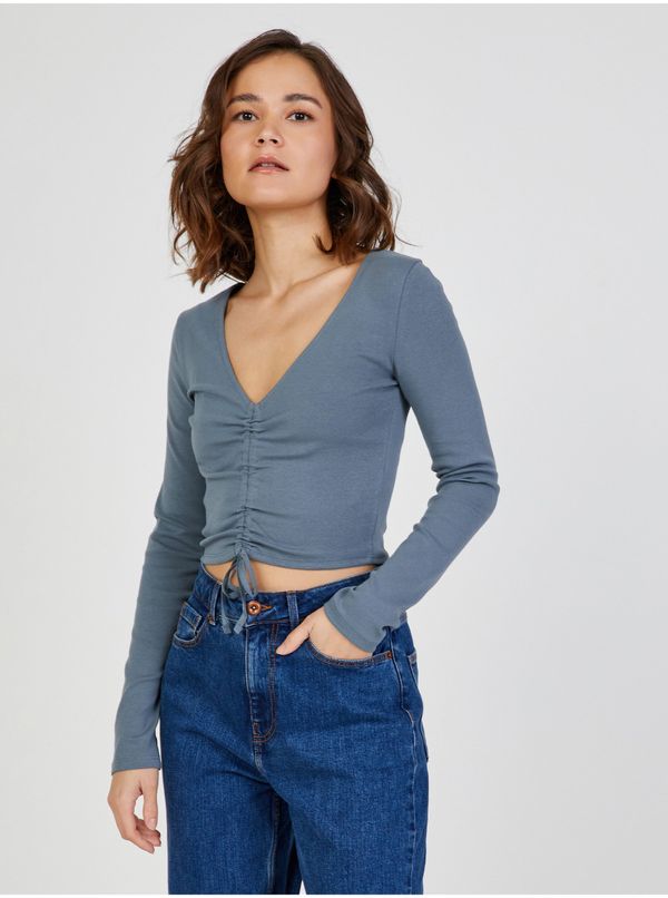 TALLY WEiJL Blue Women Cropped T-Shirt TALLY WEiJL - Women