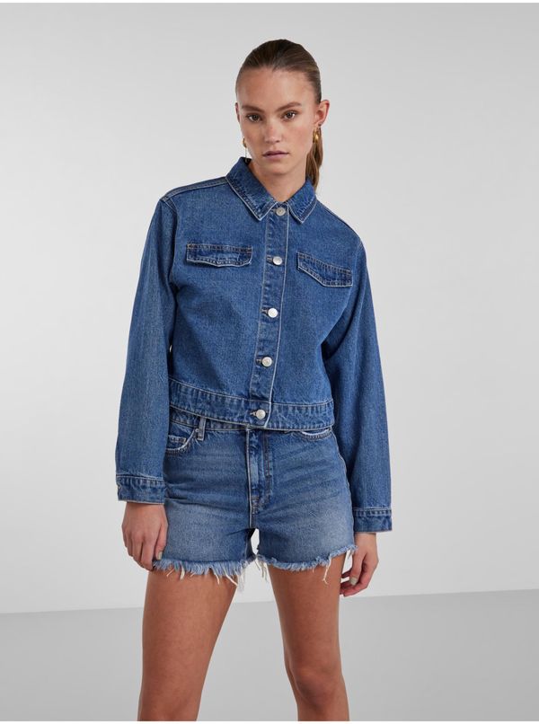 Pieces Blue Women's Denim Jacket Pieces Tessie - Women