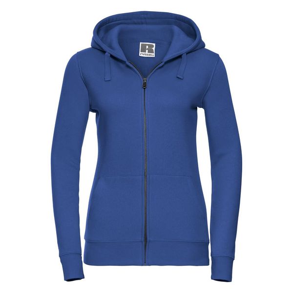 RUSSELL Blue women's hoodie with Authentic Russell zipper