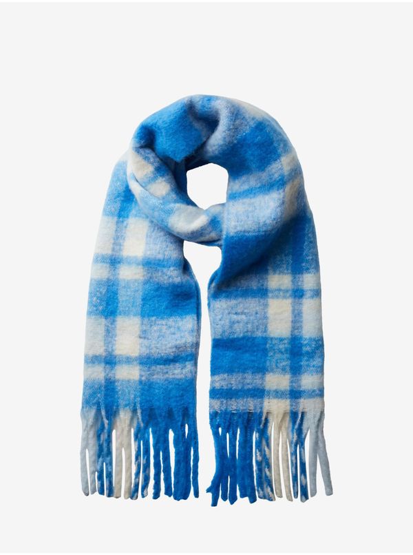 Pieces Blue Women's Plaid Scarf Pieces Julieta - Women