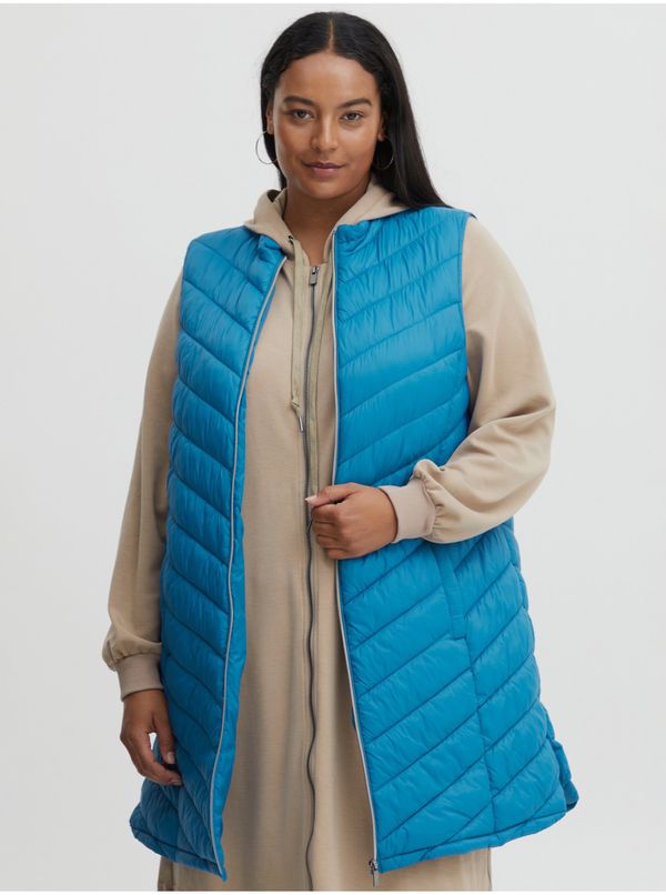 Fransa Blue women's quilted vest Fransa - Women's