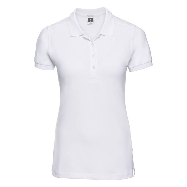 RUSSELL Blue Women's Stretch Polo Russell