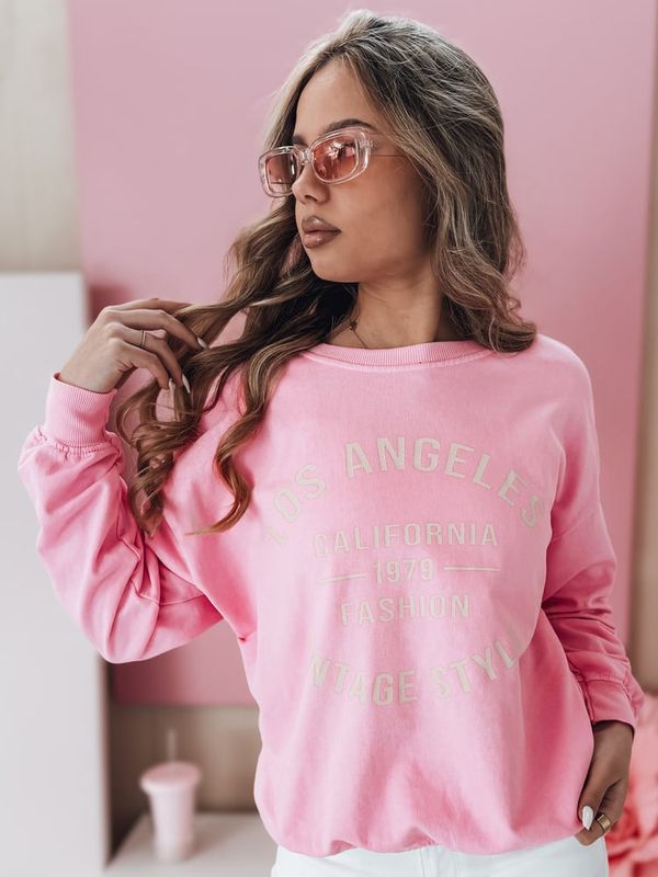DStreet Bluza damska one size oversize KALISTYLE różowa Dstreet