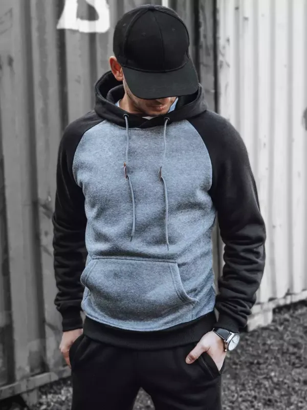 DStreet Bluza męska ciemnoszara Dstreet