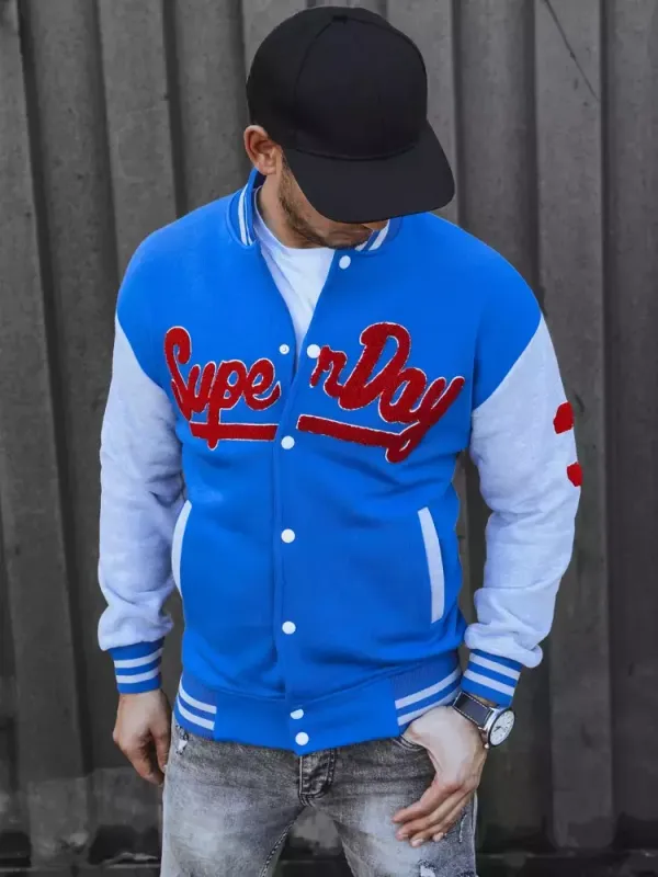 DStreet Bluza męska rozpinana niebieska Dstreet