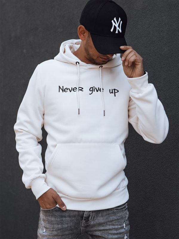 DStreet Bluza męska z kapturem biała Dstreet