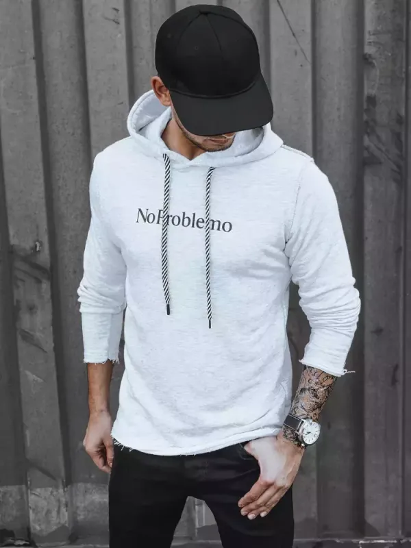 DStreet Bluza męska z kapturem szara Dstreet