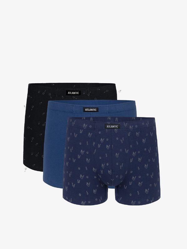 Atlantic Boxer shorts Atlantic 3MH-025 A'3 S-3XL blue-blue-navy 08