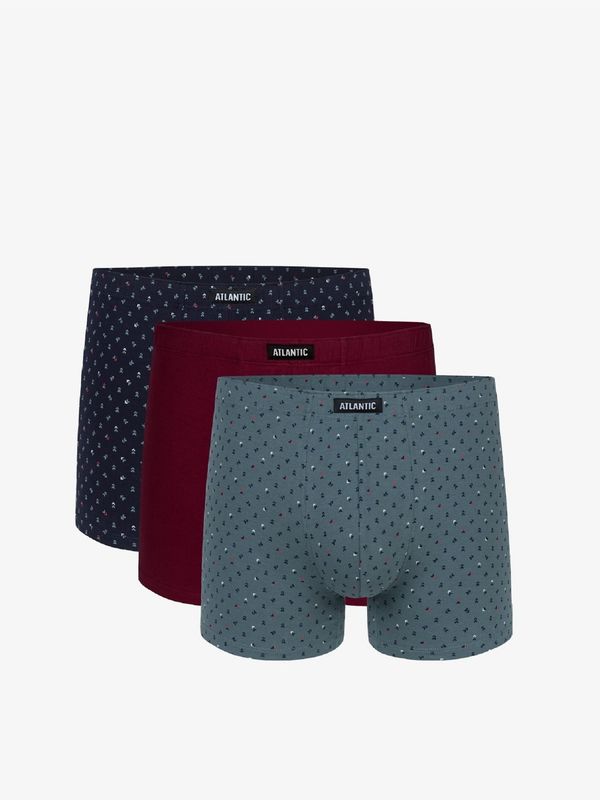 Atlantic Boxer shorts Atlantic 3MH-025 A'3 S-3XL navy-wine-emerald 01