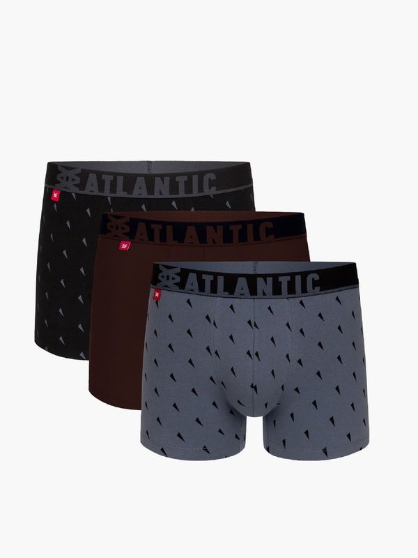 Atlantic Boxer shorts Atlantic 3MH-174 A'3 S-2XL black-chocolate-grey 088