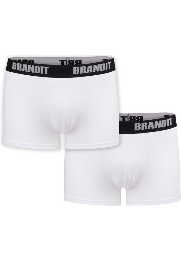 Brandit Boxer Shorts Logo 2er Pack wht/wht