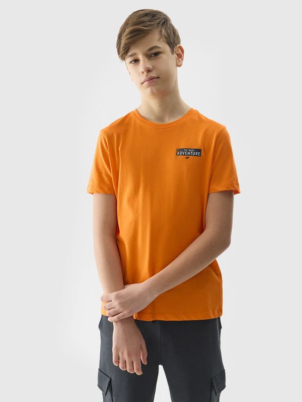 4F Boys' 4F Printed Organic Cotton T-Shirt - Orange