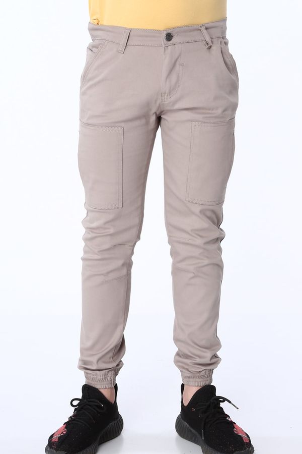 FASARDI Boys' beige trousers with elastic band