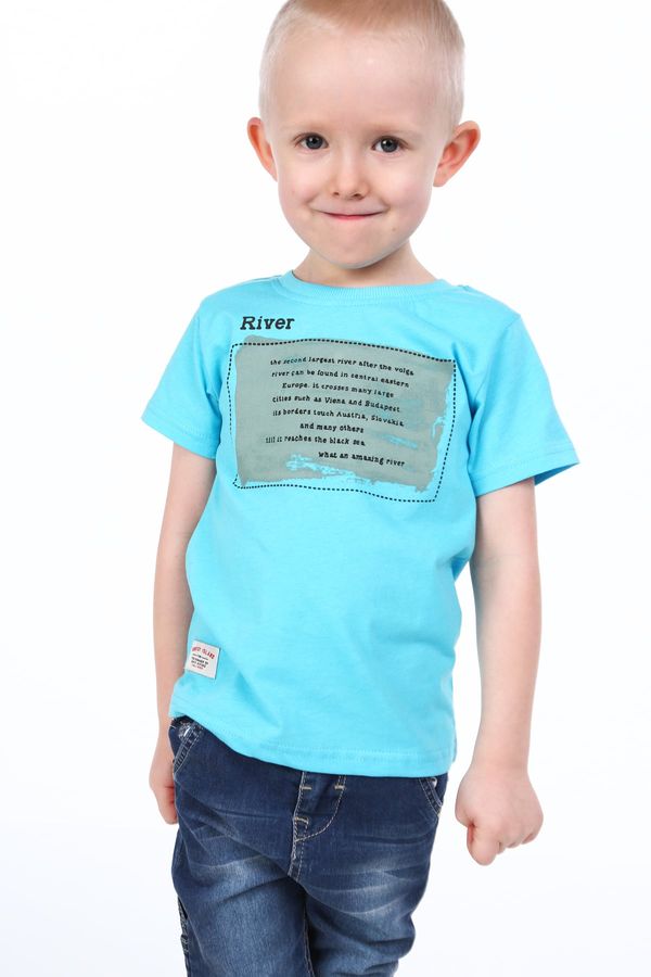 FASARDI Boys' blue T-shirt with print