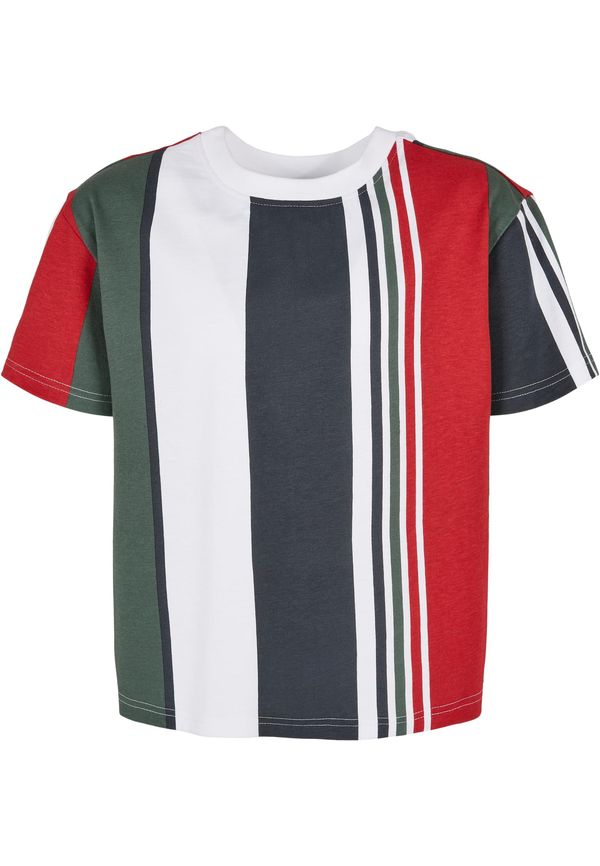 Urban Classics Boys Heavy Oversized Big AOP Stripe Tee White/Navy