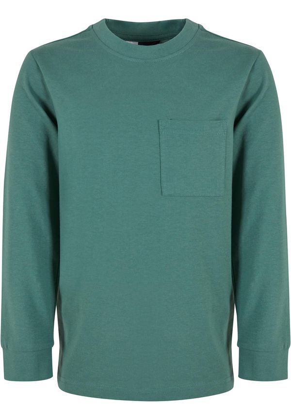 Urban Classics Boys' long-sleeved T-shirt with a green pocket