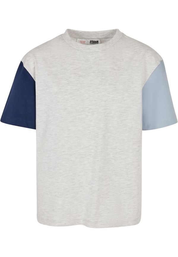 Urban Classics Kids Boys' Organic Oversized T-Shirt Colorblock Light Grey