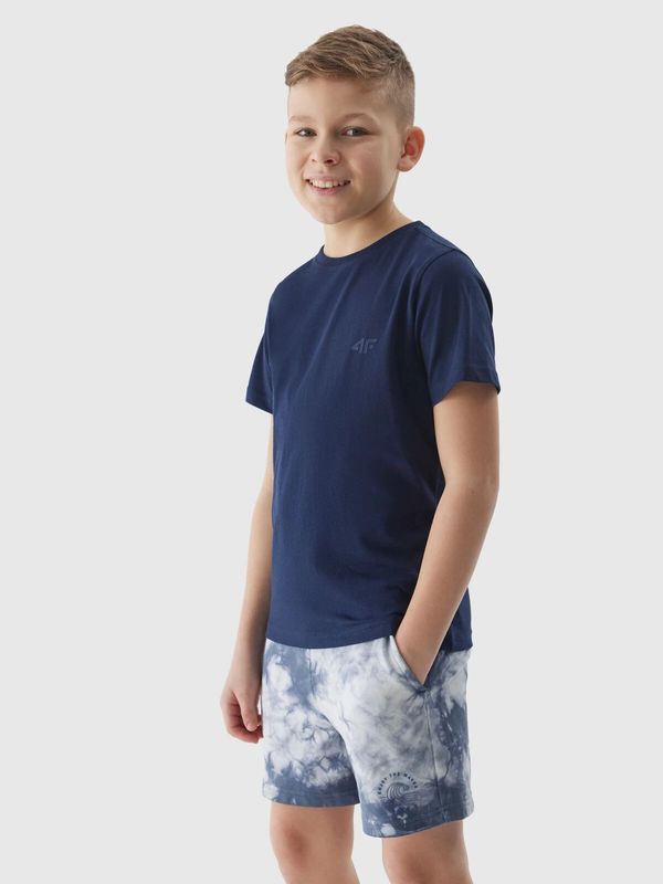 4F Boys' Plain T-Shirt 4F - Navy Blue