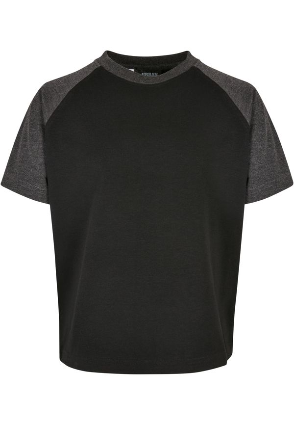 Urban Classics Kids Boys Raglan Contrast Tee Black/Charcoal