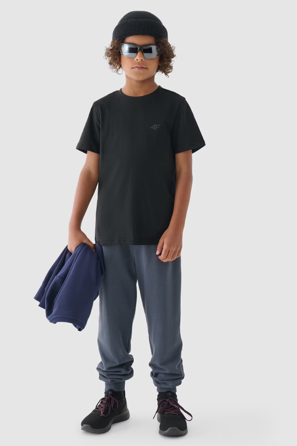 4F Boys Smooth Cotton T-shirt Black 4F 4FJWMM00TTS