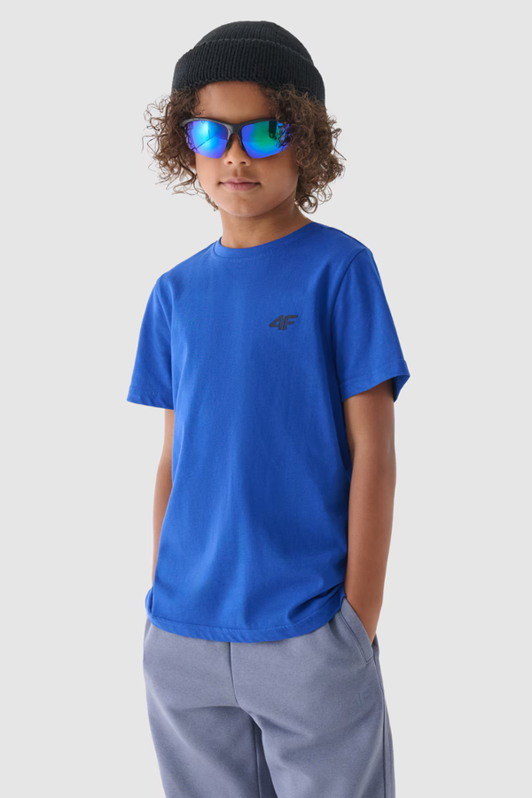 4F Boys Smooth Cotton T-shirt Blue 4F 4FJWMM00TTS