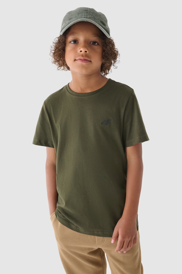 4F Boys Smooth Cotton T-shirt Khaki 4F 4FJWMM00TTS