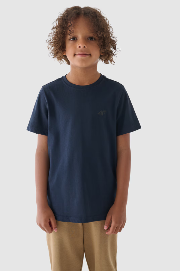 4F Boys Smooth Cotton T-shirt Navy 4F 4FJWMM00TTS