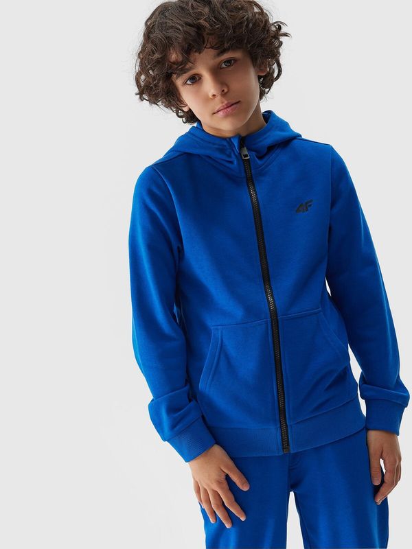 4F Boys' Sweatshirt with Hoodie 4F - Cobalt