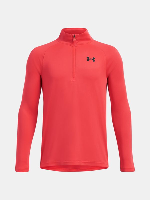 Under Armour Boys' T-shirt Under Armour UA Tech 2.0 1/2 Zip-RED - Boys