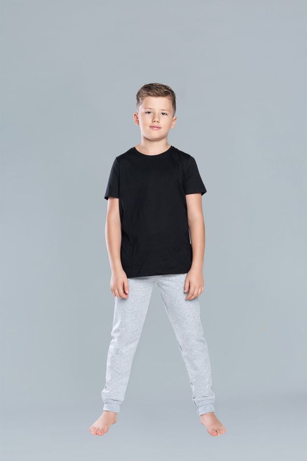 Italian Fashion Boys' T-shirt with short sleeves Tytus - black