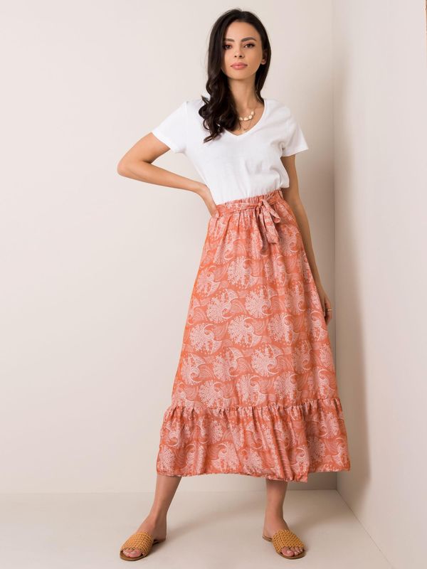 Fashionhunters Brick Saffron RUE PARIS skirt