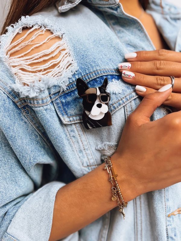 DStreet Broszka DOG BROOCH Dstreet