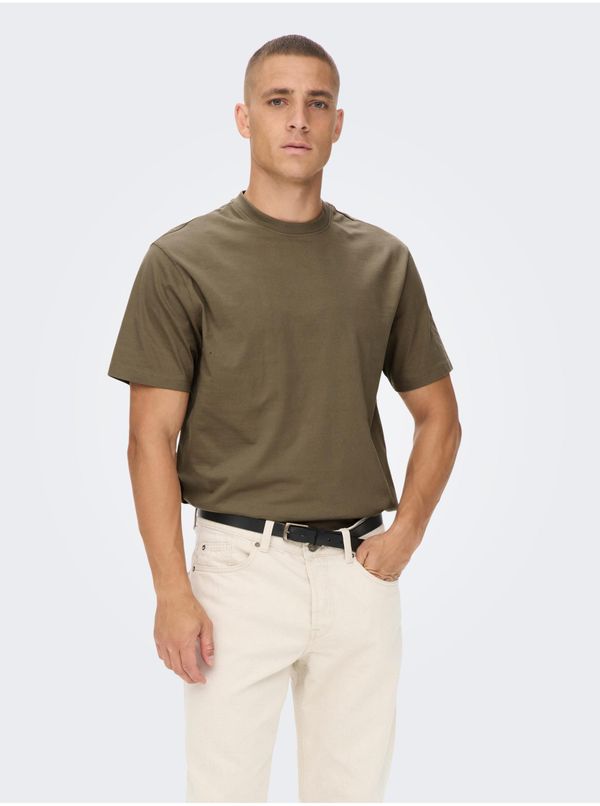 Only Brown basic T-shirt ONLY & SONS Fred - Men's