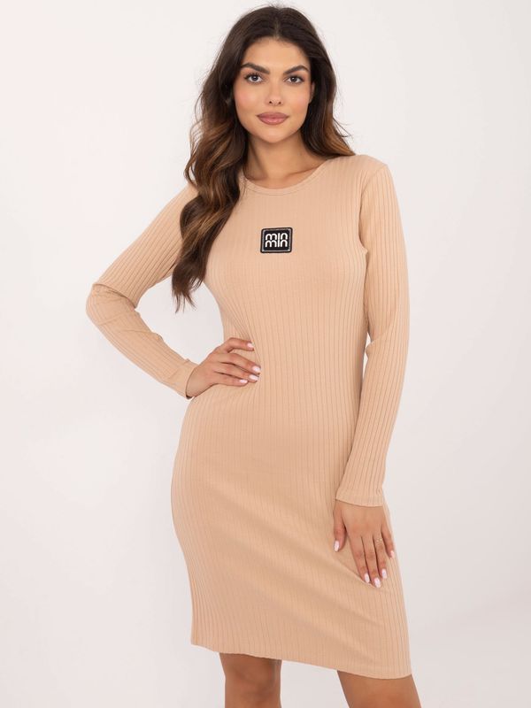 Fashionhunters Brown bodycon dress