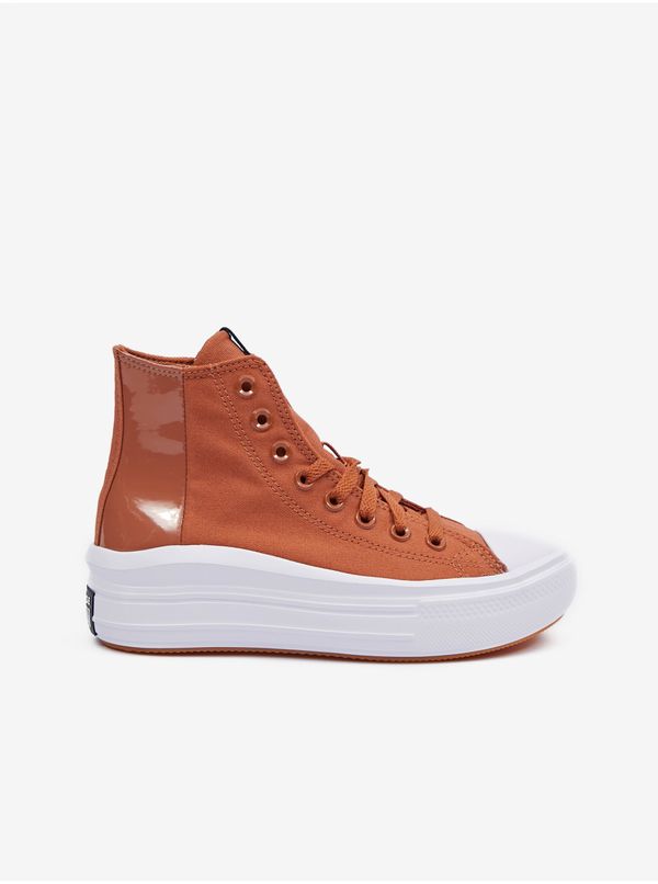 Converse Brown Converse Chuck Taylor All Star Move Women's Ankle Sneakers - Womens