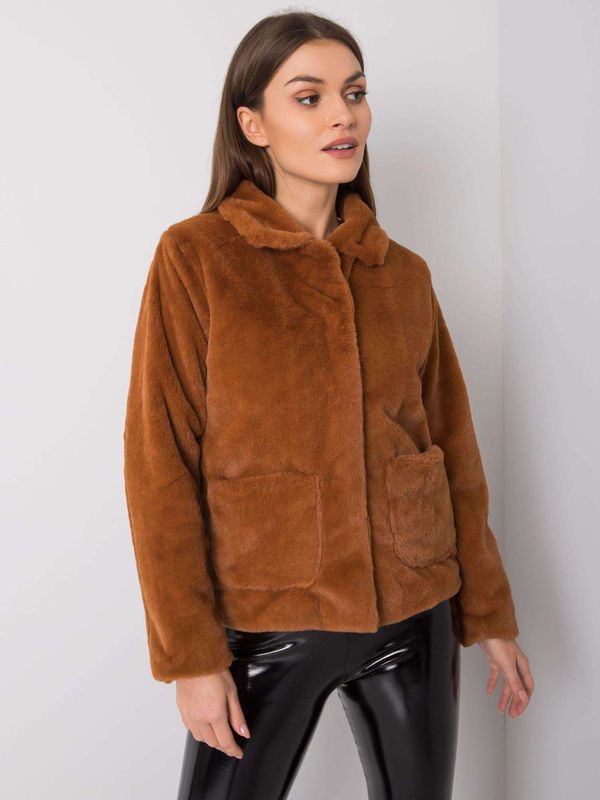 Fashionhunters Brown fur jacket from Nyla RUE PARIS