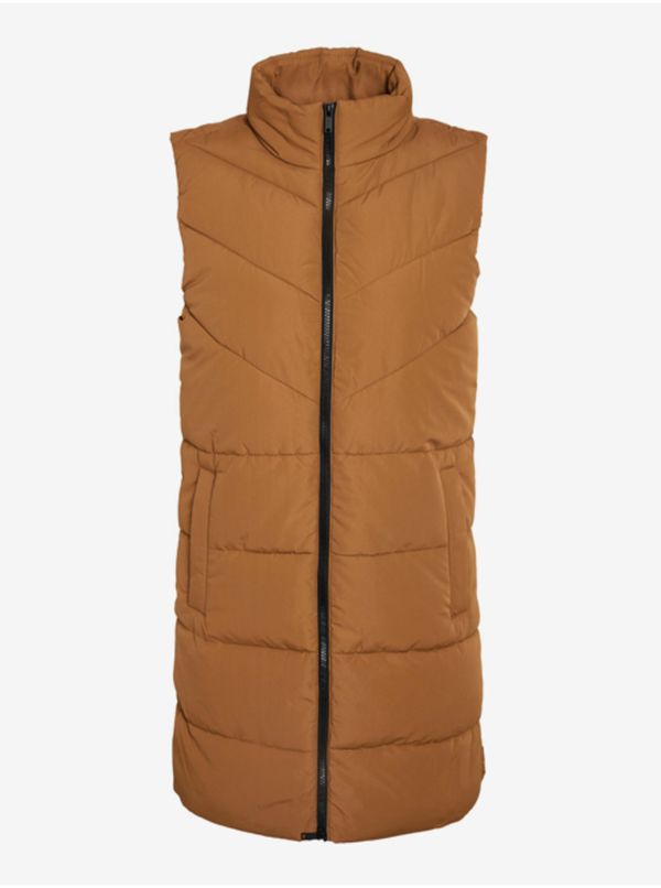Noisy May Brown Ladies Quilted Vest Noisy May Dalcon - Ladies