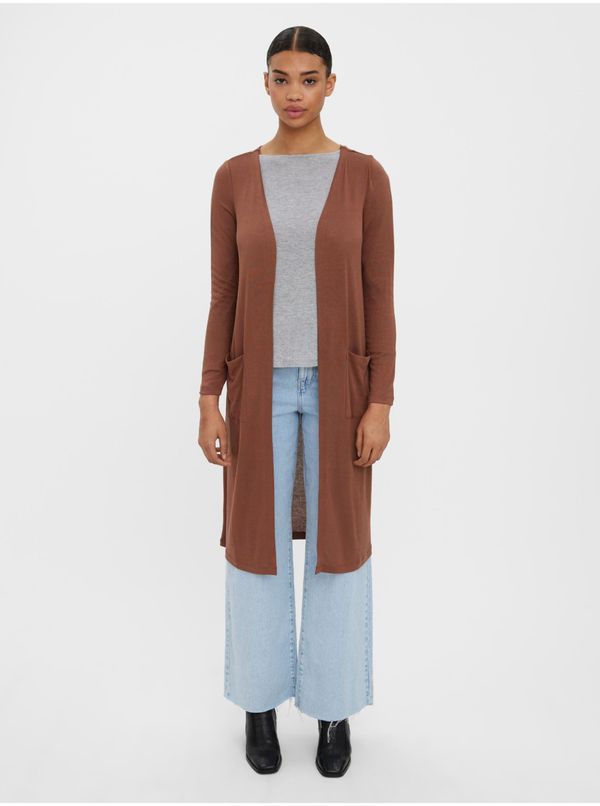 Vero Moda Brown long cardigan VERO MODA Anepaya - Women