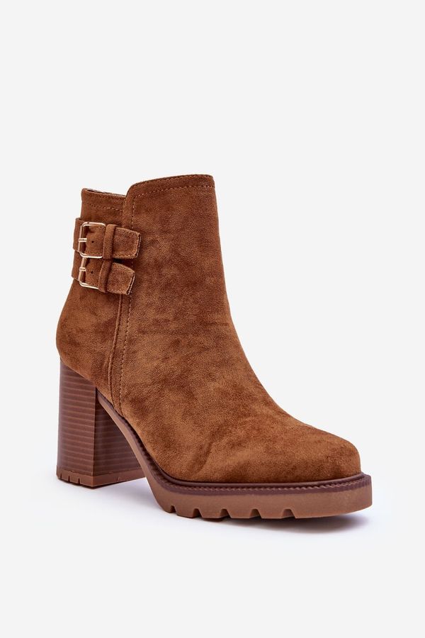 Kesi Brown Makeline High Heeled Suede Boots