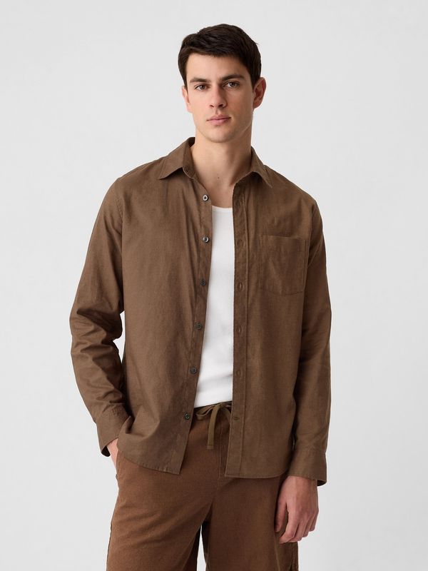 GAP Brown men's linen shirt GAP