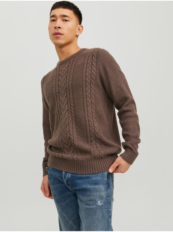 Jack & Jones Brown men's sweater Jack & Jones Craig - Men's