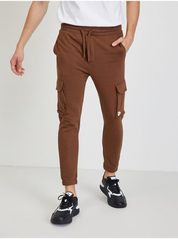 Tom Tailor Brown Men's Sweatpants with Pockets Tom Tailor Denim - Men