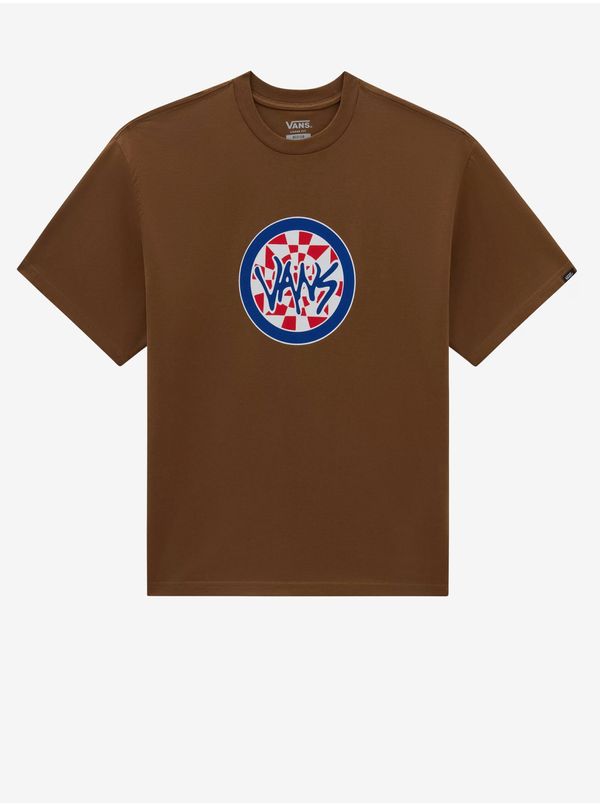 Vans Brown men's T-shirt VANS Checker Icon - Men