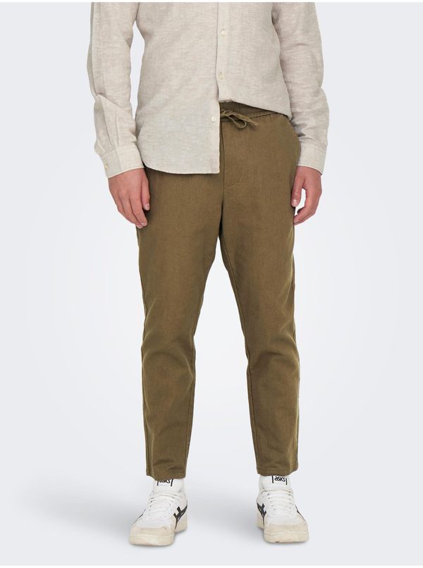 Only Brown Men's Trousers with ONLY & SONS Linus - Men