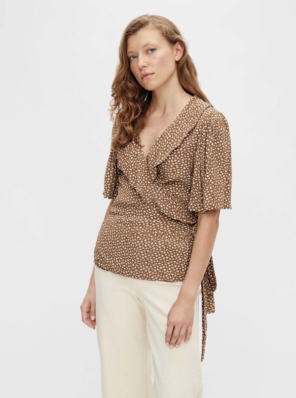 .OBJECT Brown patterned blouse . OBJECT - Women