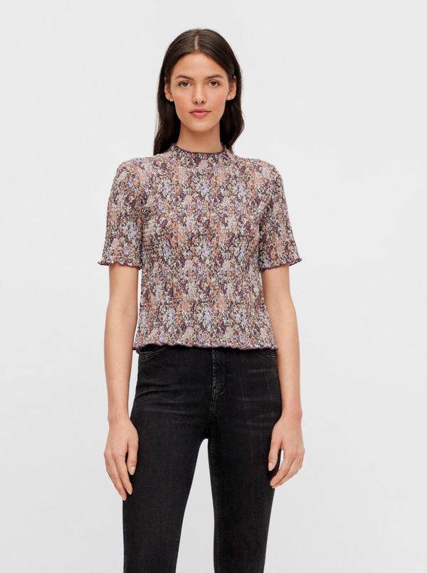 Pieces Brown Patterned Blouse Pieces Leaste - Women's